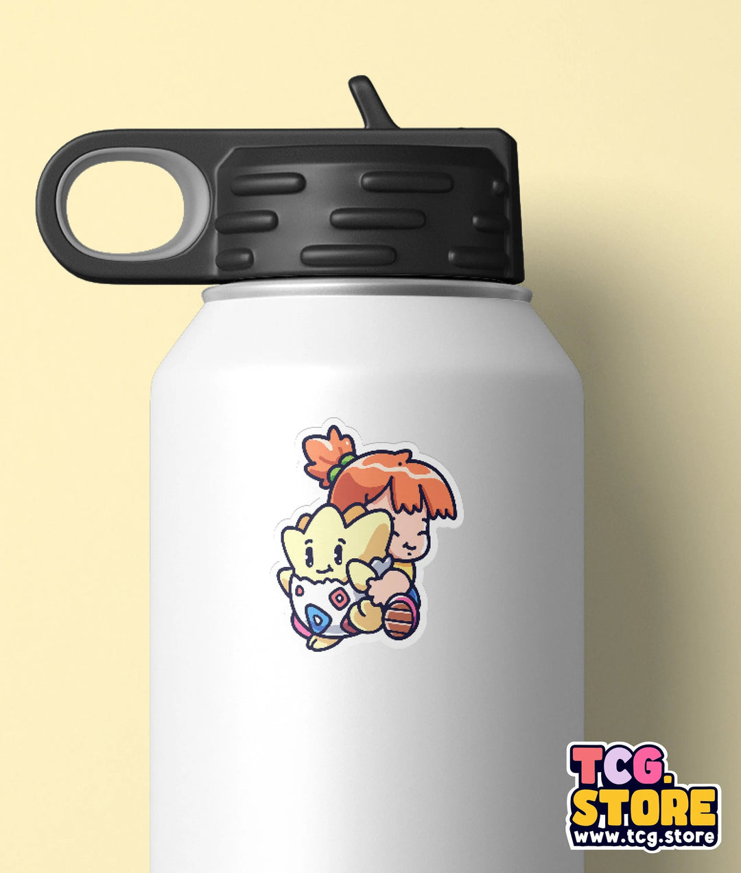 Misty Hugging Togepi Pokemon Sticker