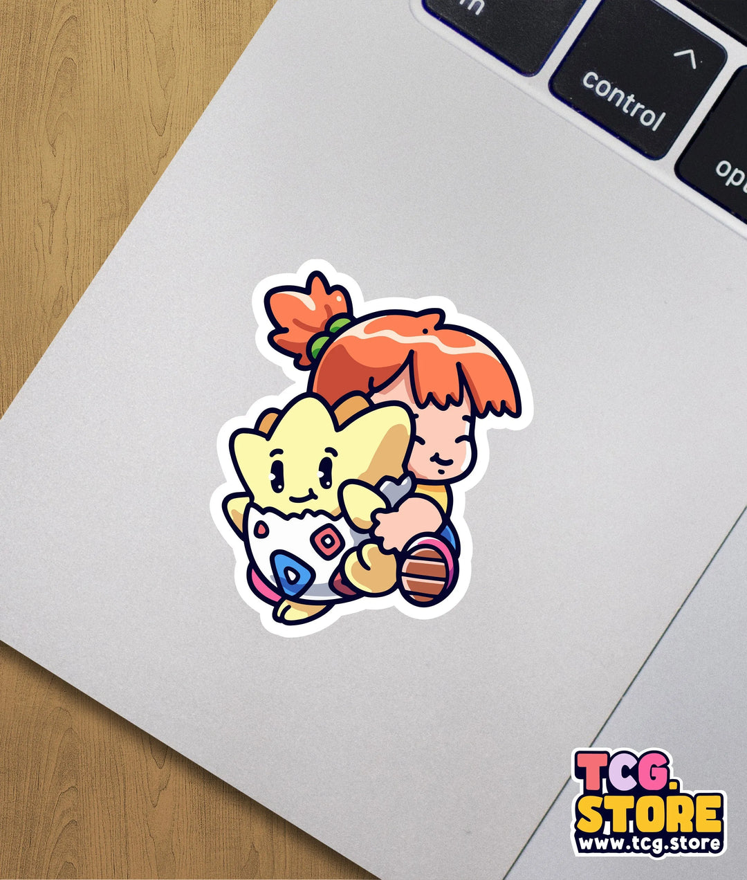 Misty Hugging Togepi Pokemon Sticker