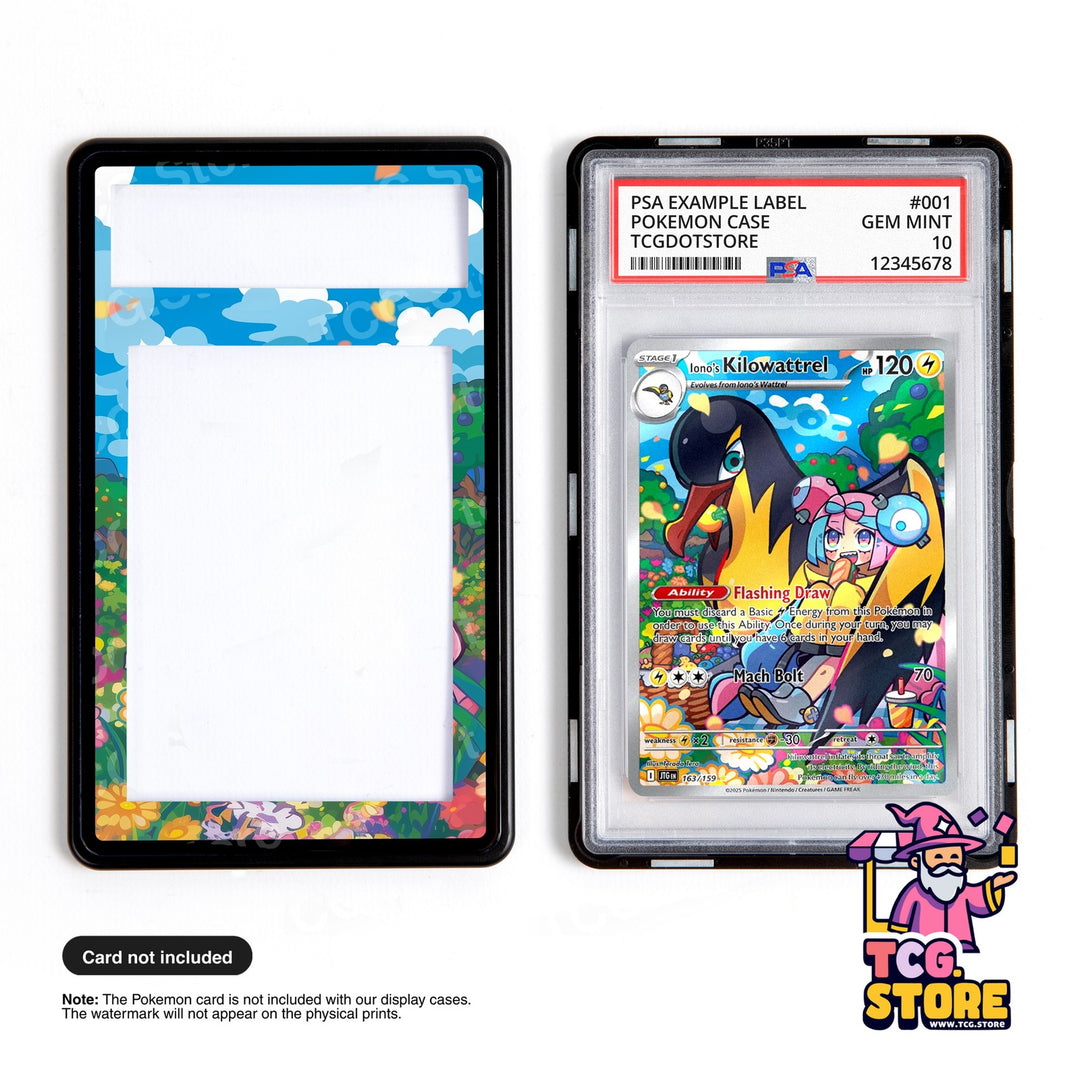 Iono's Kilowattrel 163/159 - Pokémon Graded Case Extended Art Display