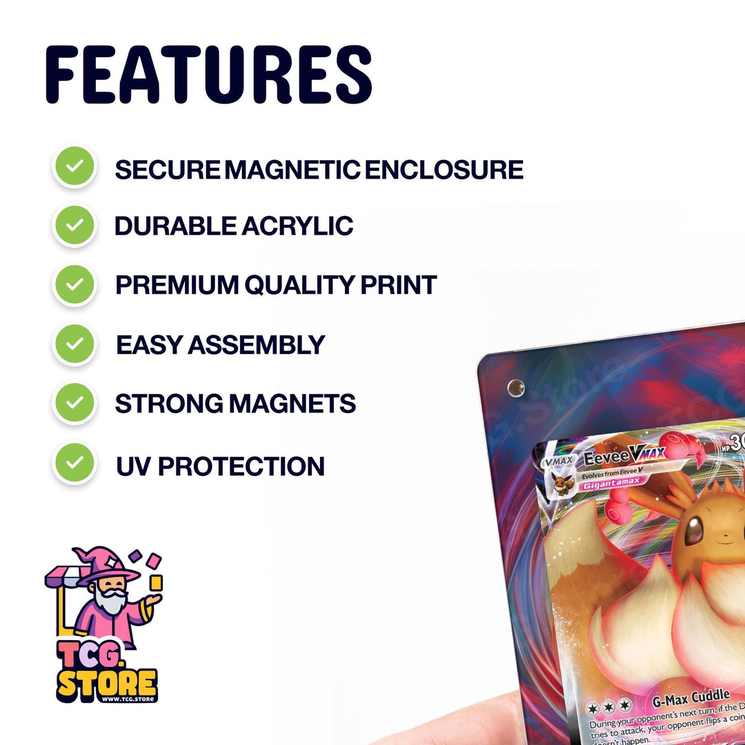 a close-up of a Pokémon trading card, highlighting its design and features.