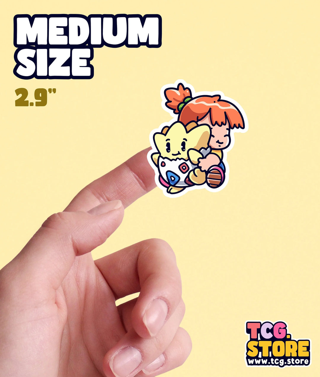 Misty Hugging Togepi Pokemon Sticker