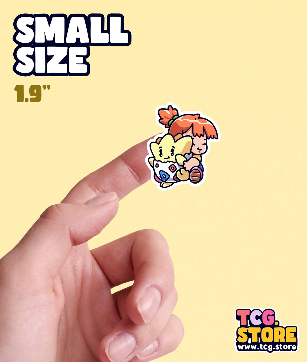 Misty Hugging Togepi Pokemon Sticker