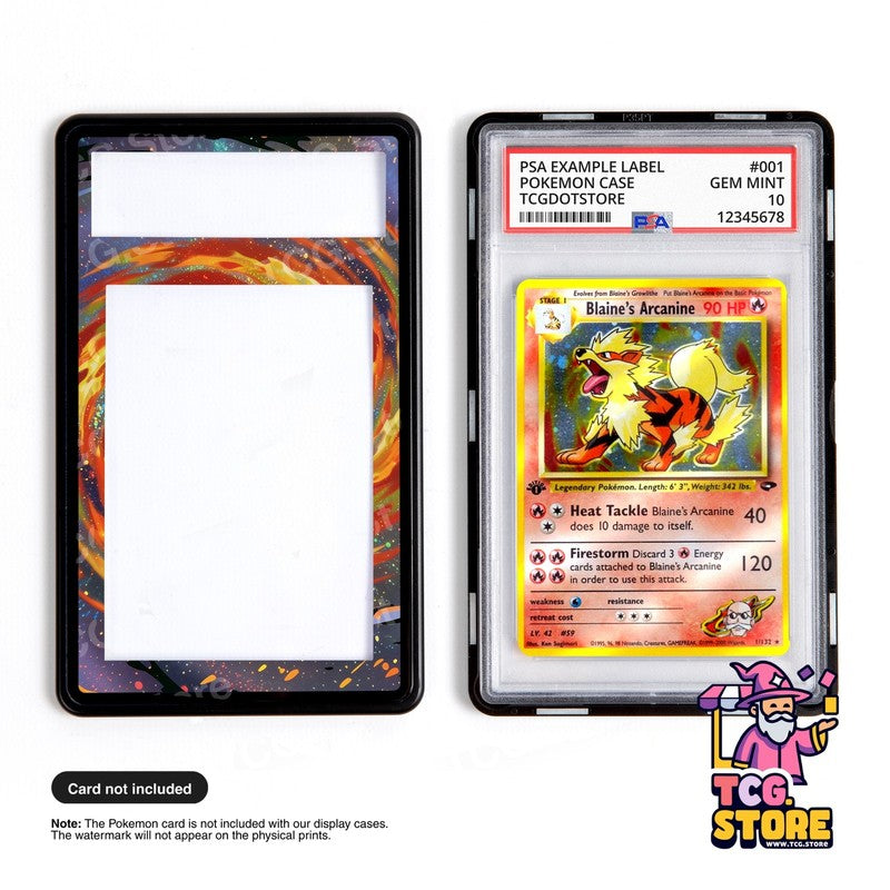 Blaine's Arcanine 1/132 - Gym Challenge | Pokémon Graded Extended Art Display