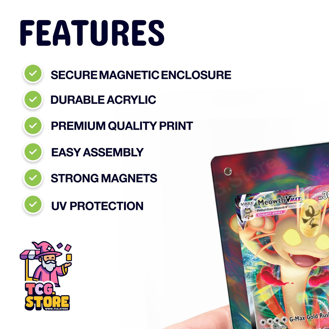 a colorful and vibrant card with a cartoon character on it, and it is described as a "Premium Quality Print" and "Easy Assembly".