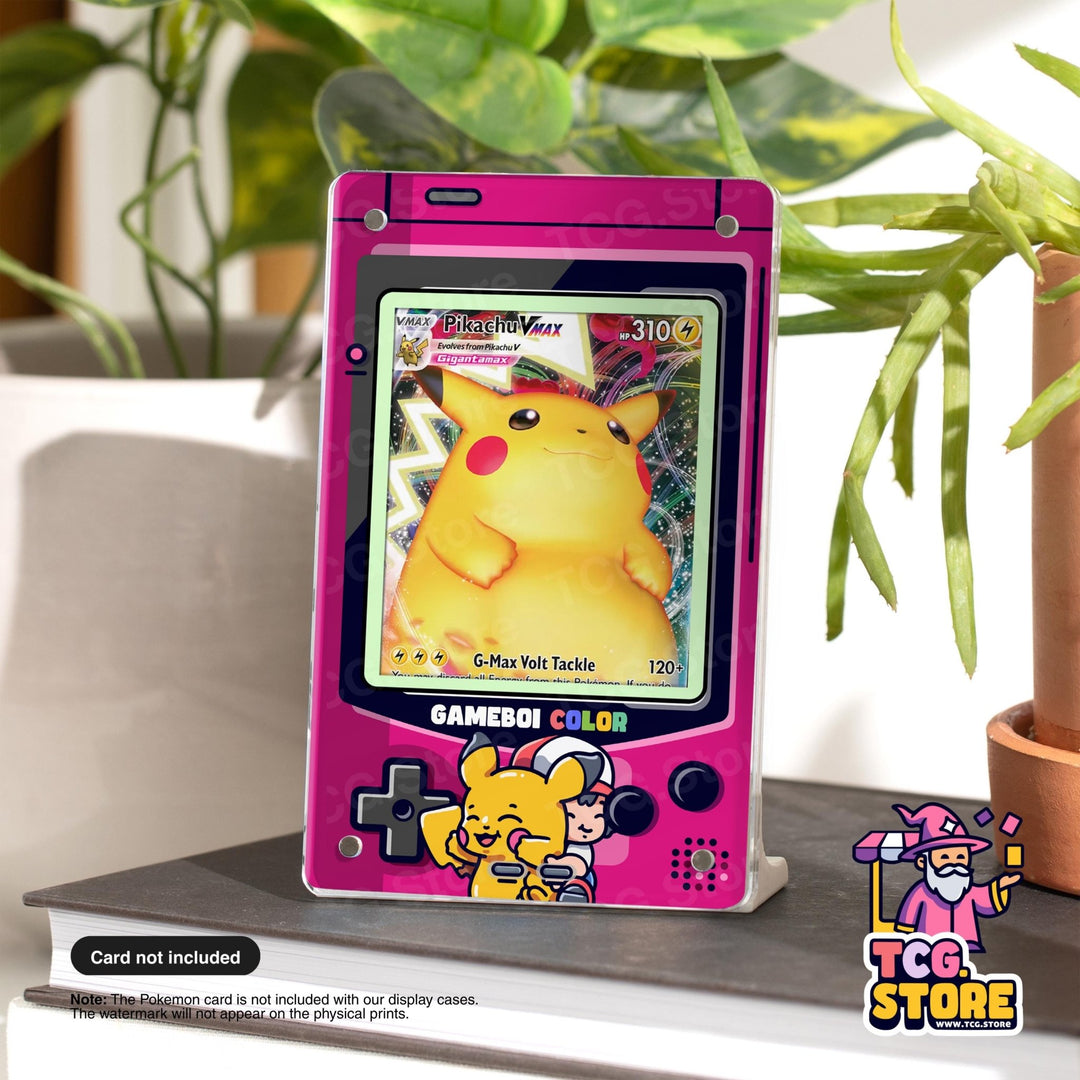 Ash & Pikachu Pink Gameboy Color Pokémon Extended Art Display - TCG.Store - TCGDotStore