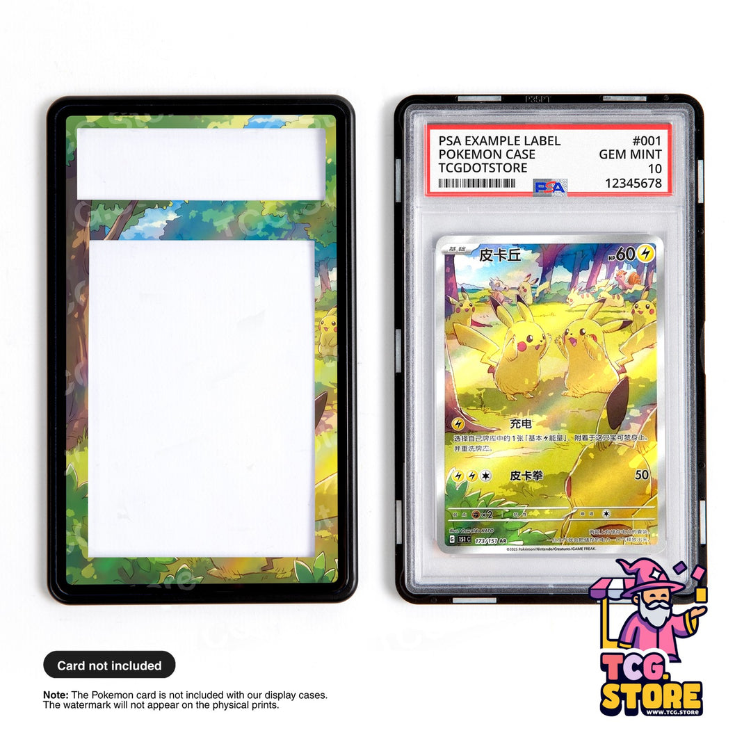 Pikachu 173/151 - Chinese 151 | Pokémon Graded Case Extended Artwork Display