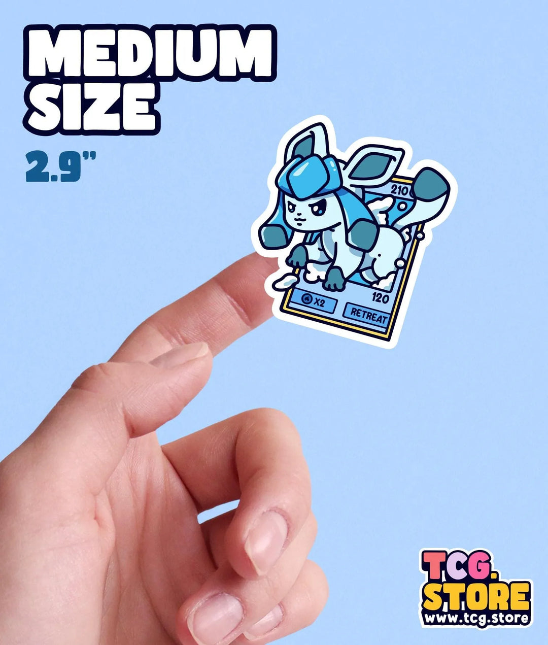 a hand holding a small sticker of a dog