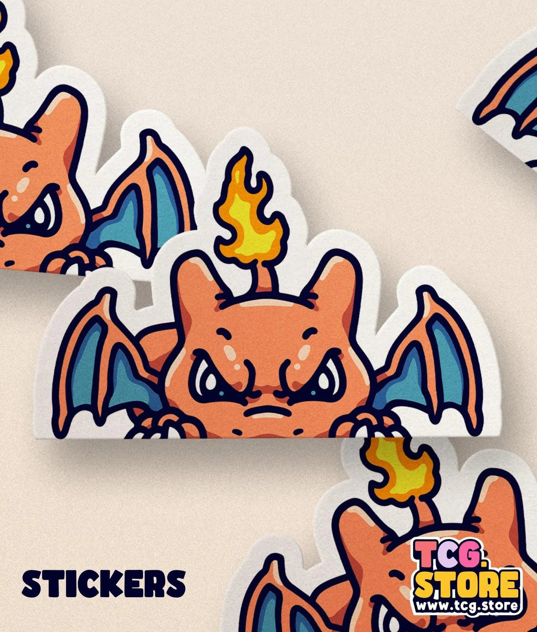 Charizard Pokemon Peeking Sticker - TCG.Store - TCGDotStore