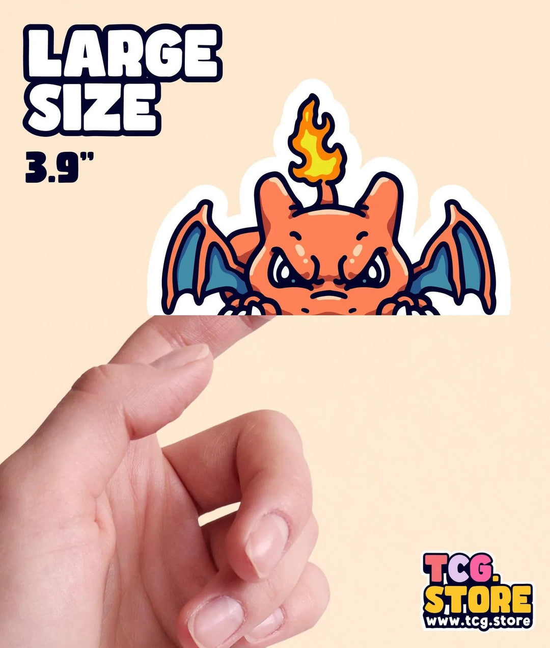 Charizard Pokemon Peeking Sticker - TCG.Store - TCGDotStore