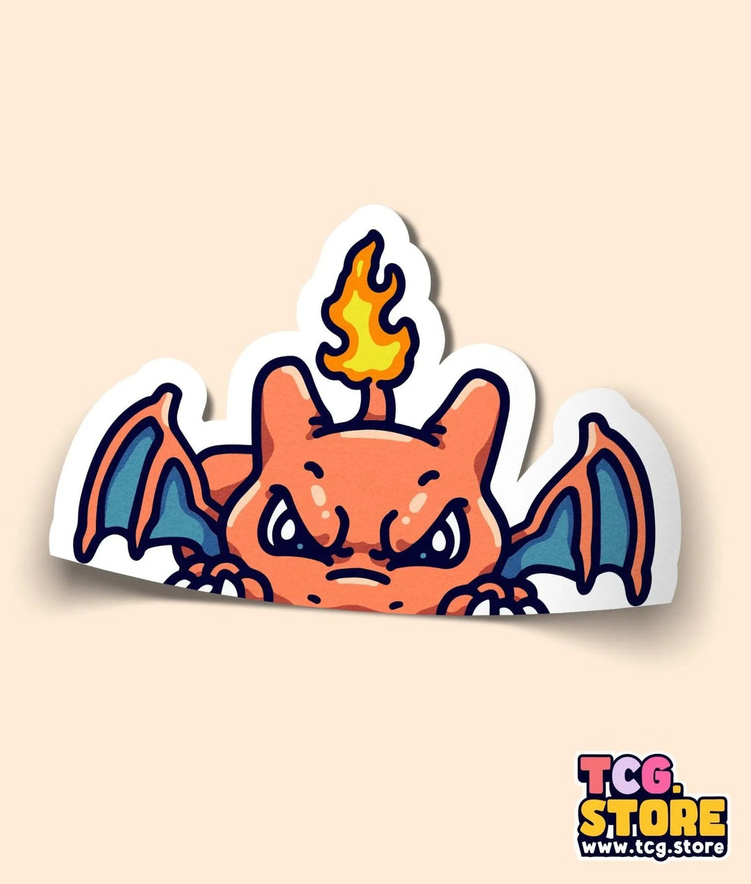 Charizard Pokemon Peeking Sticker - TCG.Store - TCGDotStore