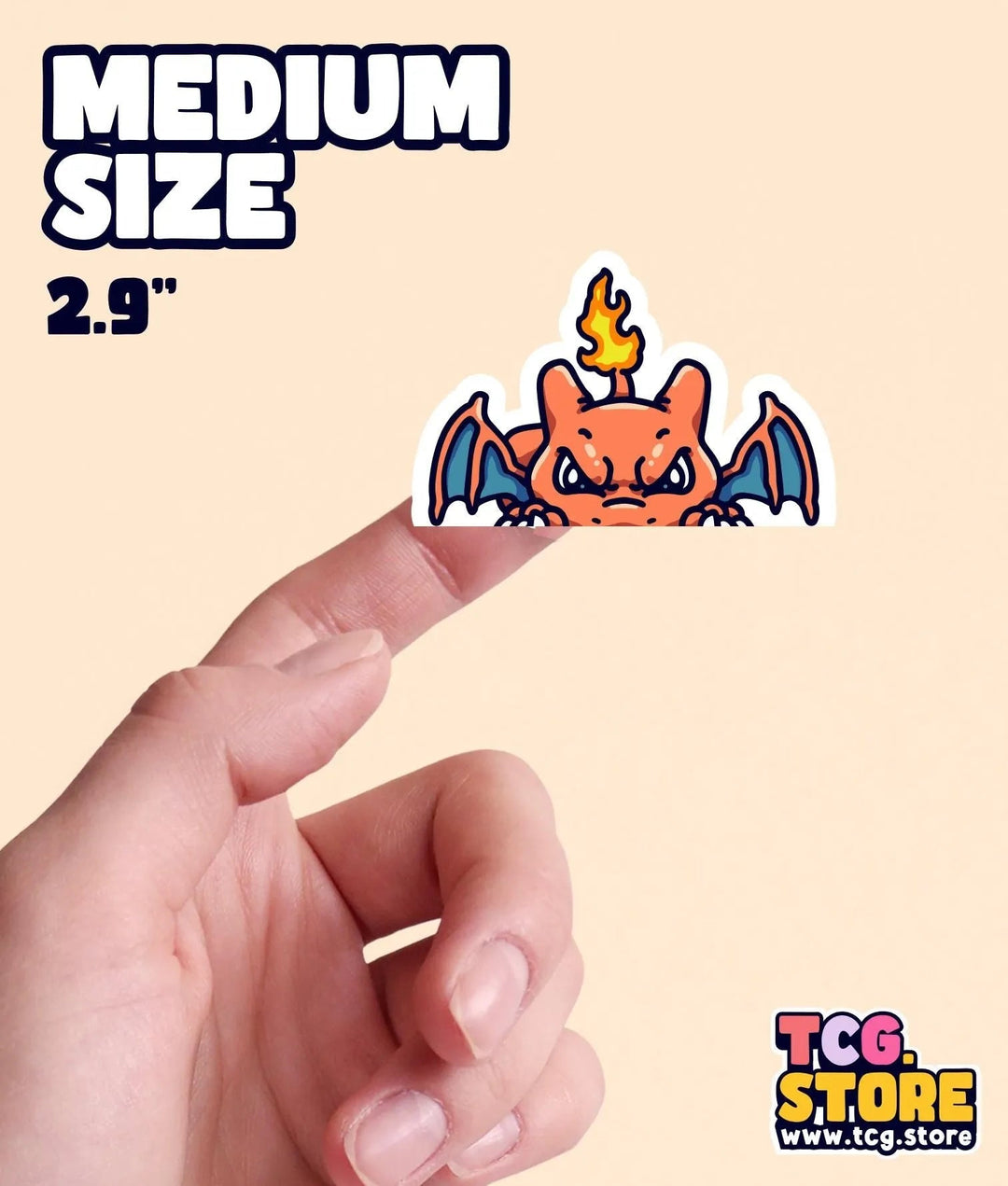 Charizard Pokemon Peeking Sticker - TCG.Store - TCGDotStore