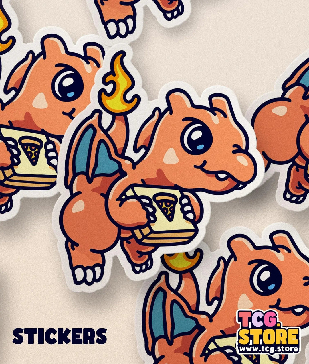 Charizard Pokemon Sticker: Pizza Delivery - TCG.Store - TCGDotStore