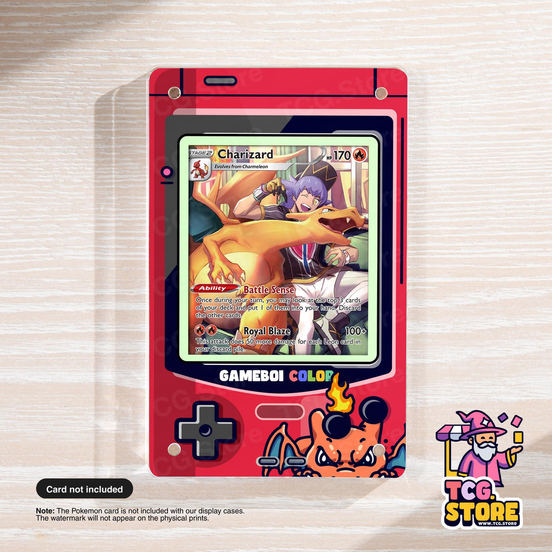 Charizard Red Gameboy Color Pokémon Extended Art Display - TCG.Store - TCGDotStore