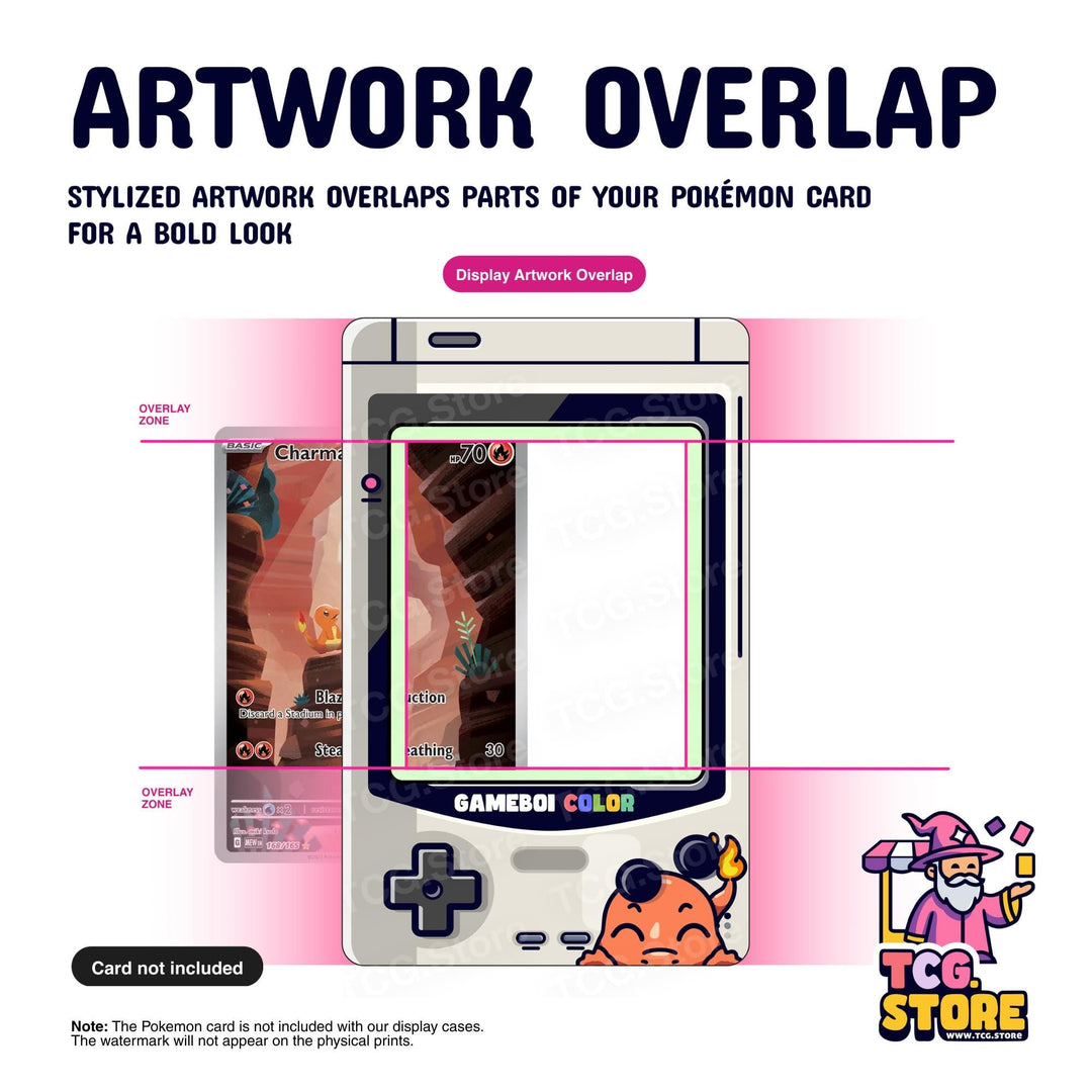 Charmander Gray Gameboy Color Pokémon Extended Art Display - TCG.Store - TCGDotStore