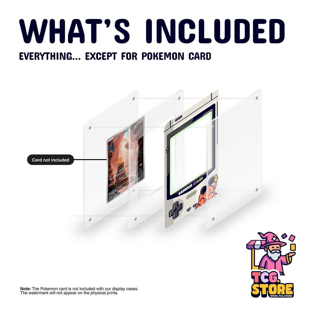 Charmander Gray Gameboy Color Pokémon Extended Art Display - TCG.Store - TCGDotStore