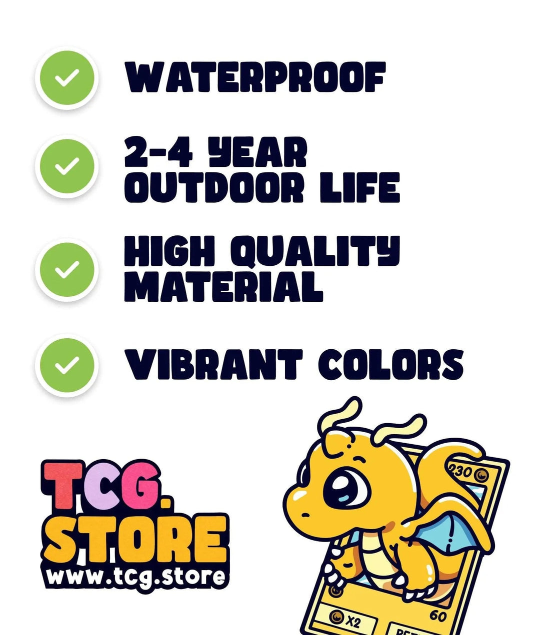 Dragonite Pokemon Sticker - TCG.Store - TCGDotStore