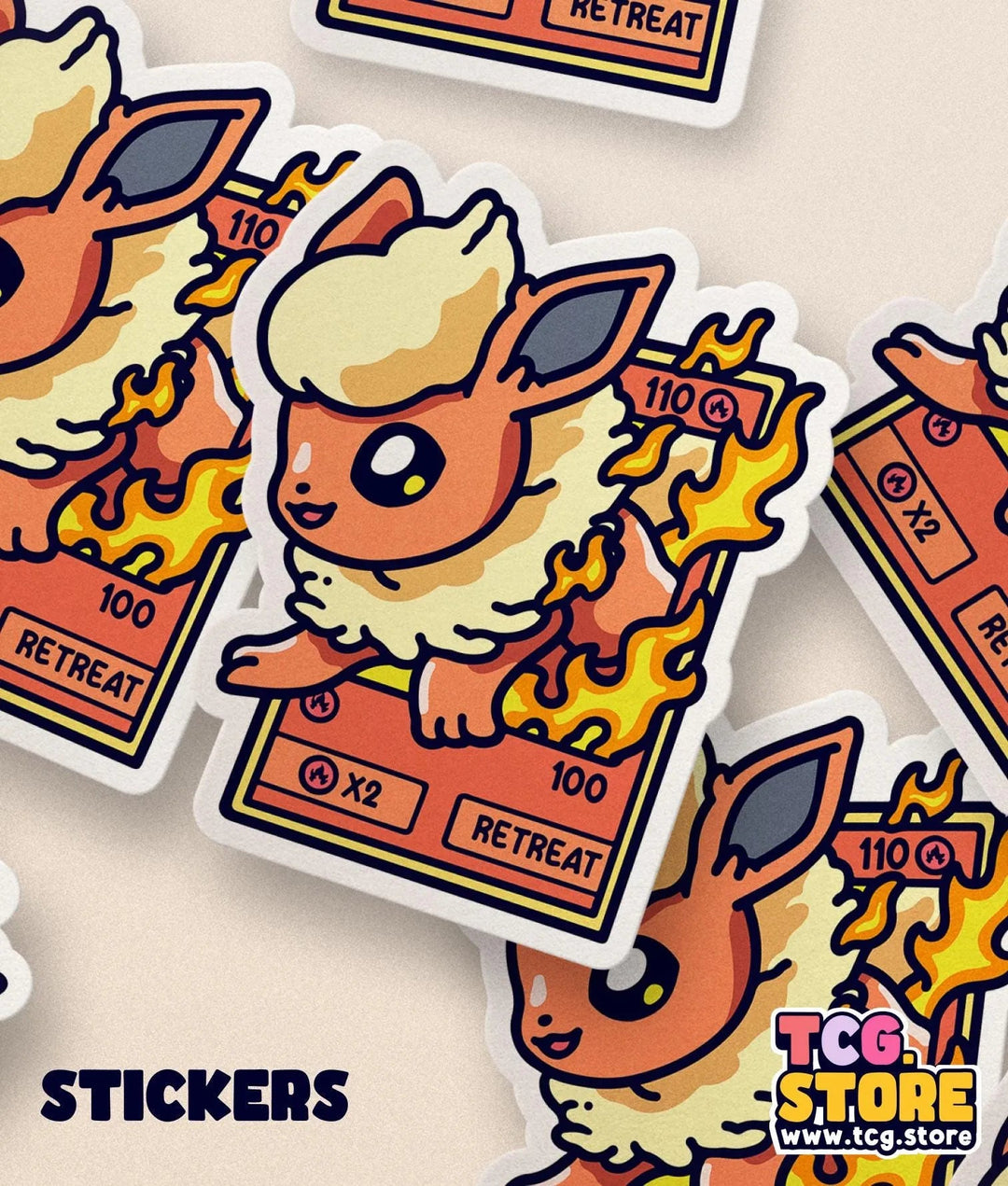 Flareon Pokemon Sticker - TCG.Store - TCGDotStore