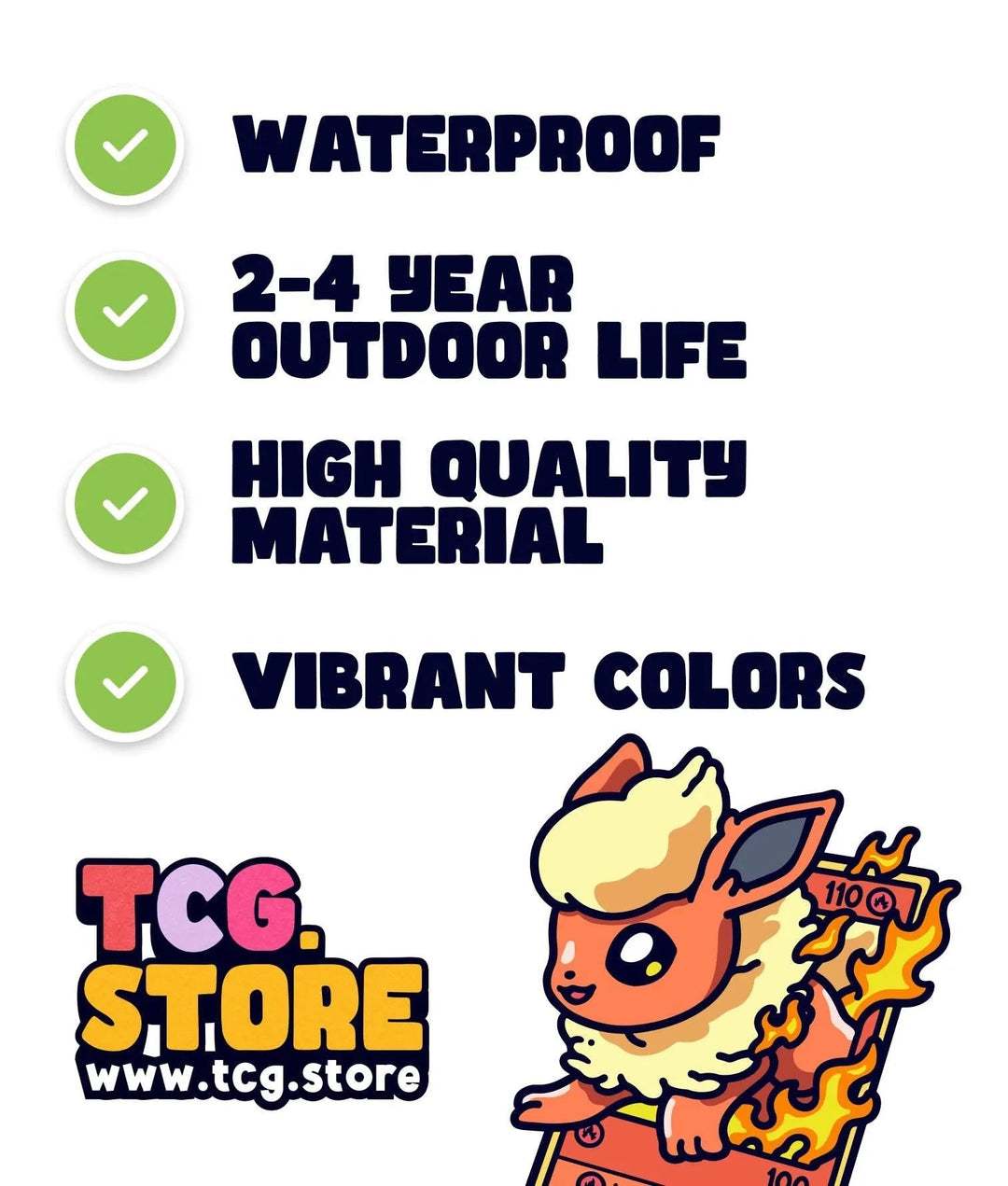 Flareon Pokemon Sticker - TCG.Store - TCGDotStore