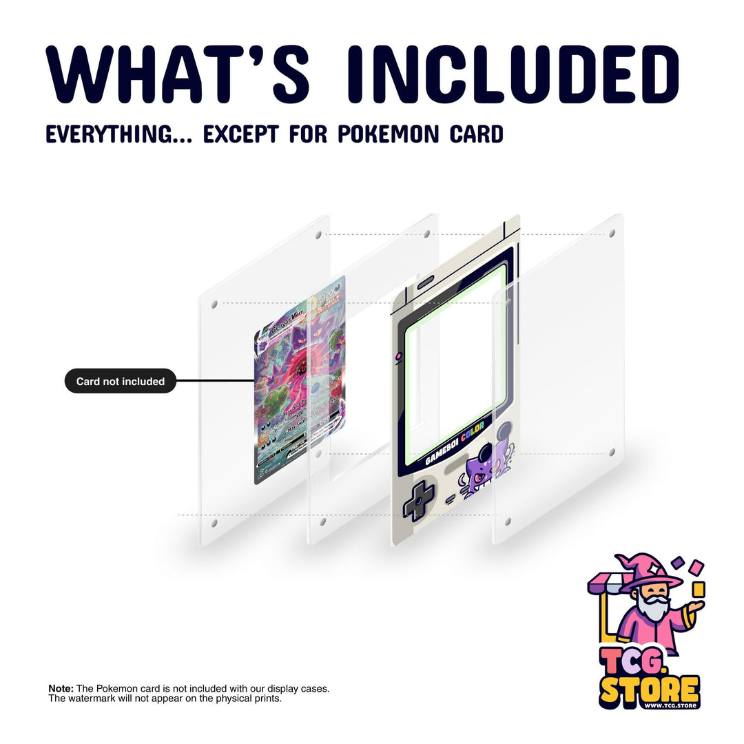 Gengar Gray Gameboy Color Pokémon Extended Art Display - TCG.Store - TCGDotStore