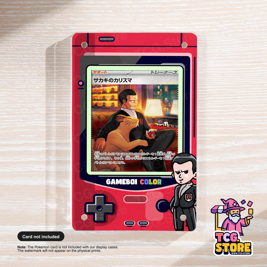 Giovanni Red Gameboy Color Pokémon Extended Art Display - TCG.Store - TCGDotStore
