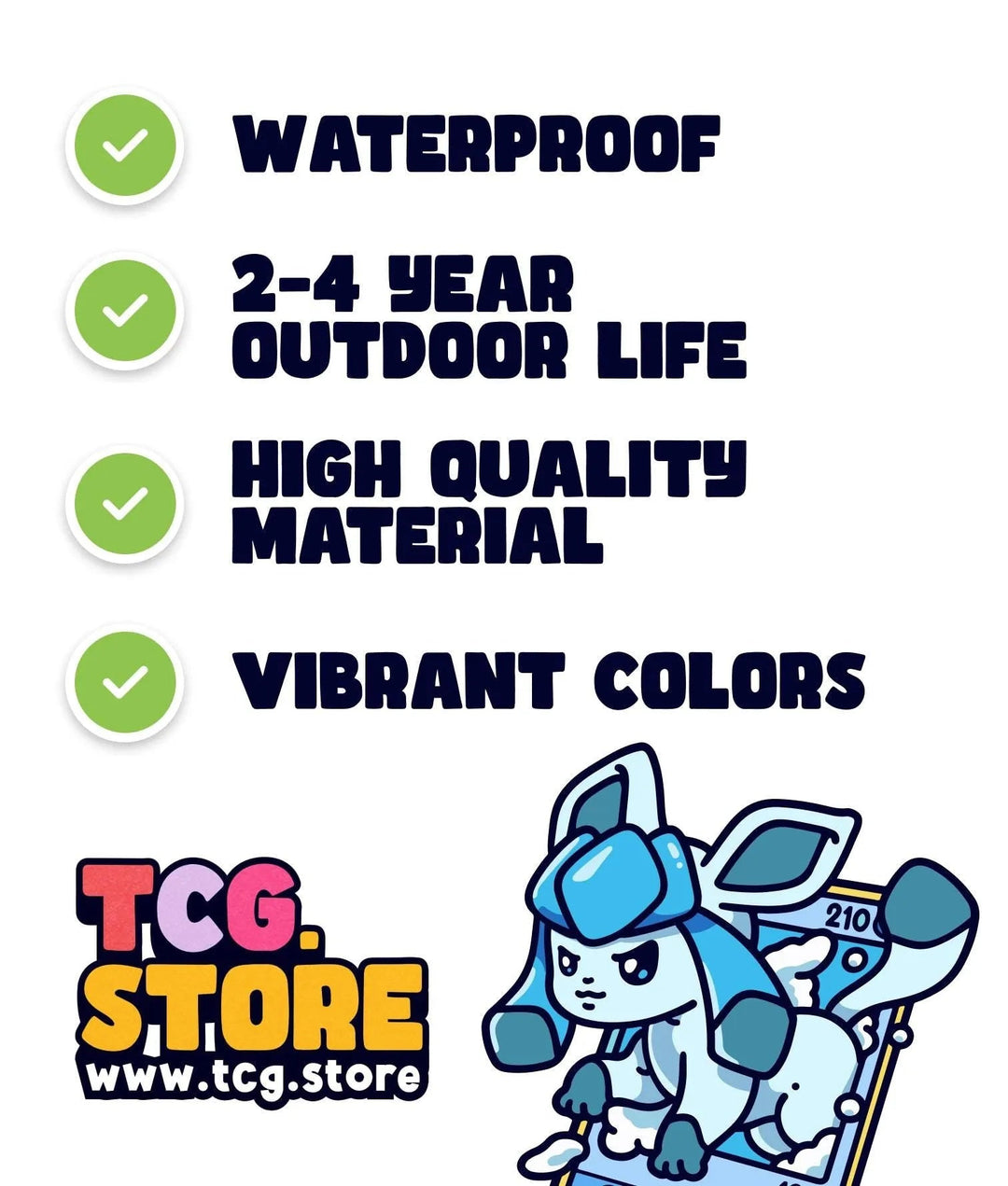 Glaceon Pokemon Sticker - TCG.Store - TCGDotStore