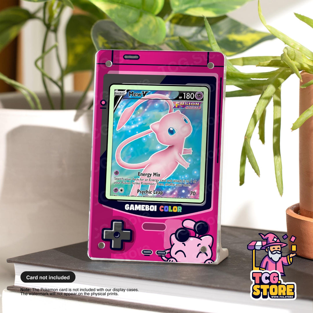 Mew Peeking Pink Gameboy Color Pokémon Extended Art Display - TCG.Store - TCGDotStore