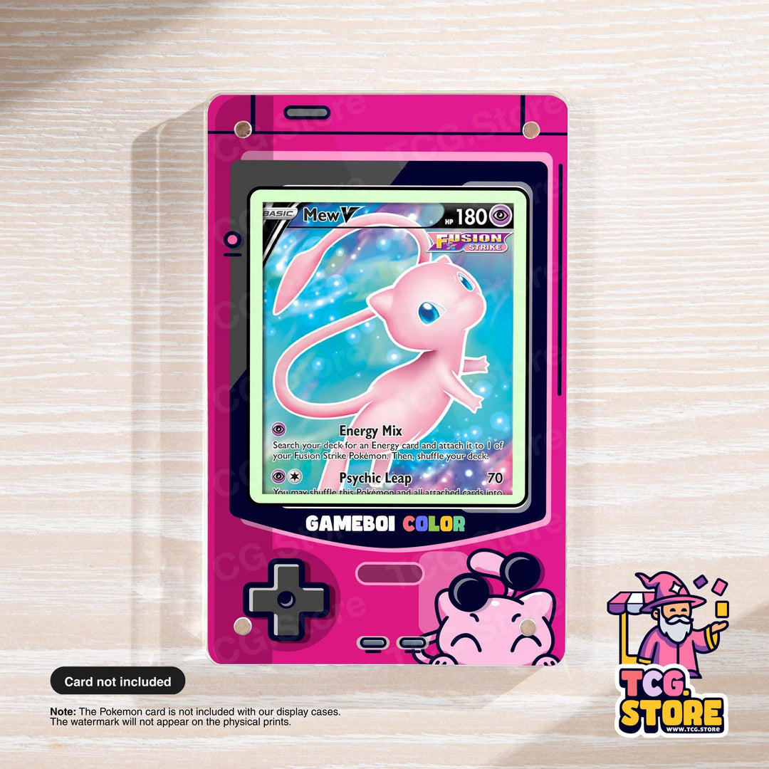 Mew Peeking Pink Gameboy Color Pokémon Extended Art Display - TCG.Store - TCGDotStore