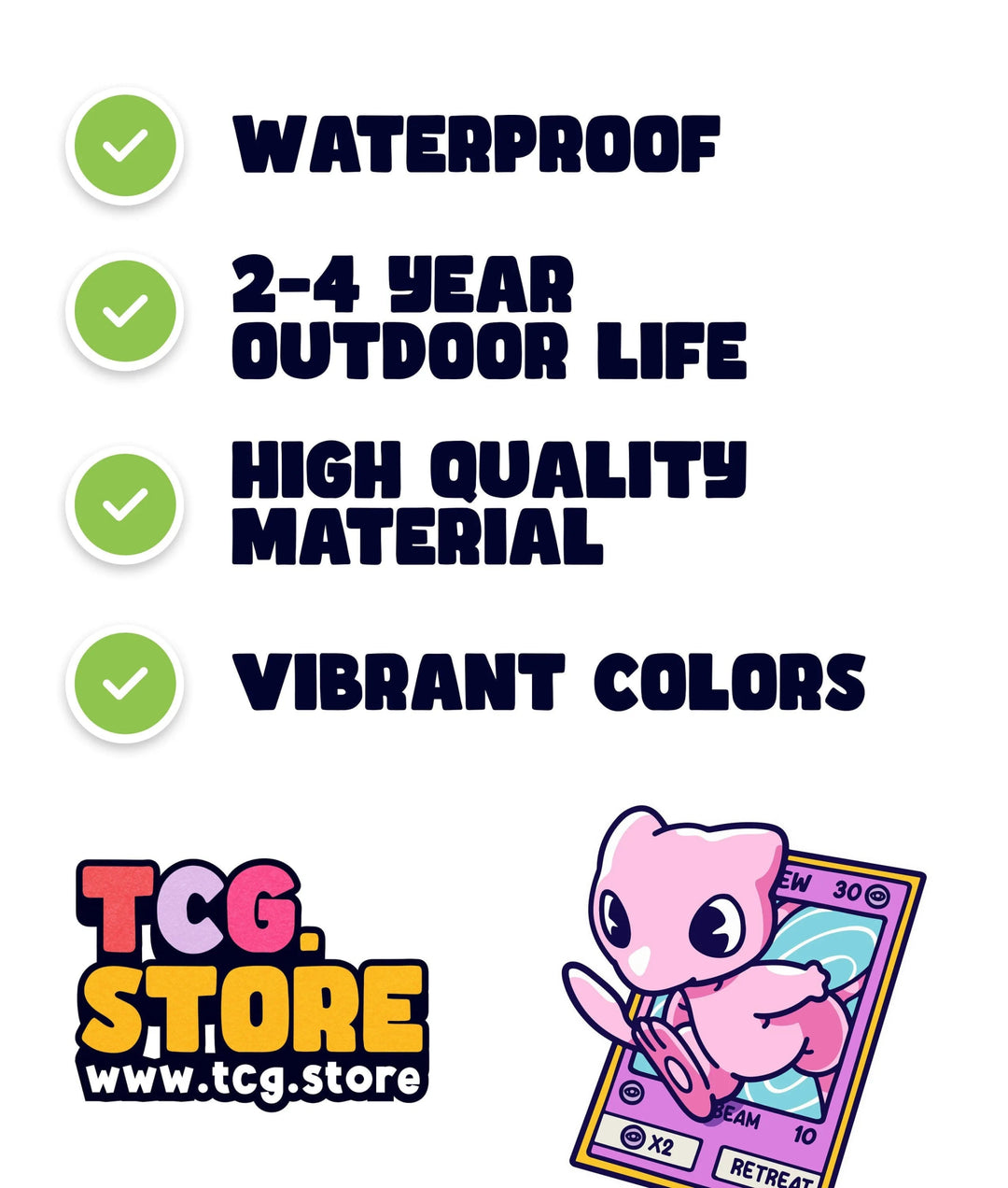 Mew Pokemon Sticker - TCG.Store - TCGDotStore