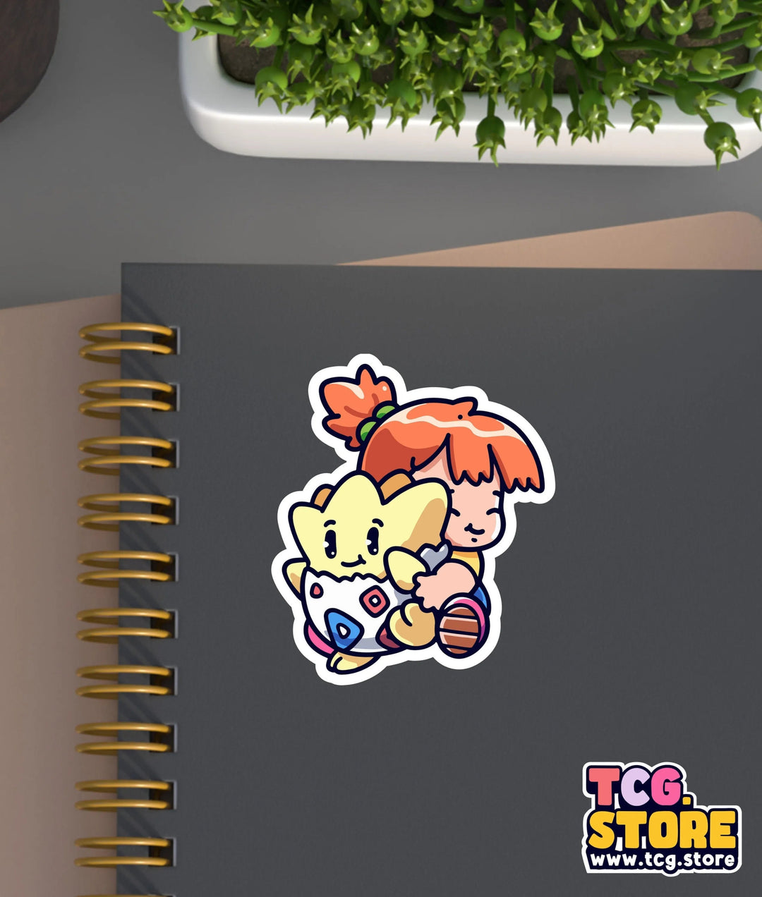 Misty Hugging Togepi Pokemon Sticker - TCG.Store - TCGDotStore