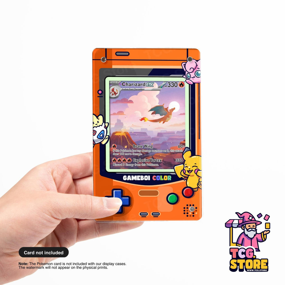 Orange Gameboy Color Pokémon Extended Art Display - TCG.Store - TCGDotStore