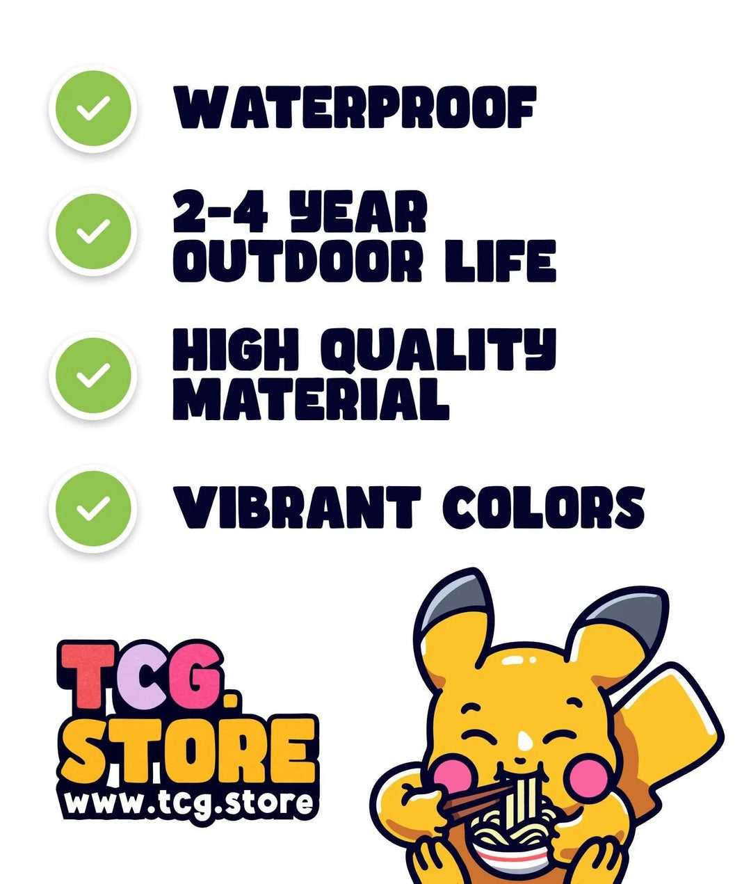 Pikachu Pokemon Sticker: Eating Ramen - TCG.Store - TCGDotStore