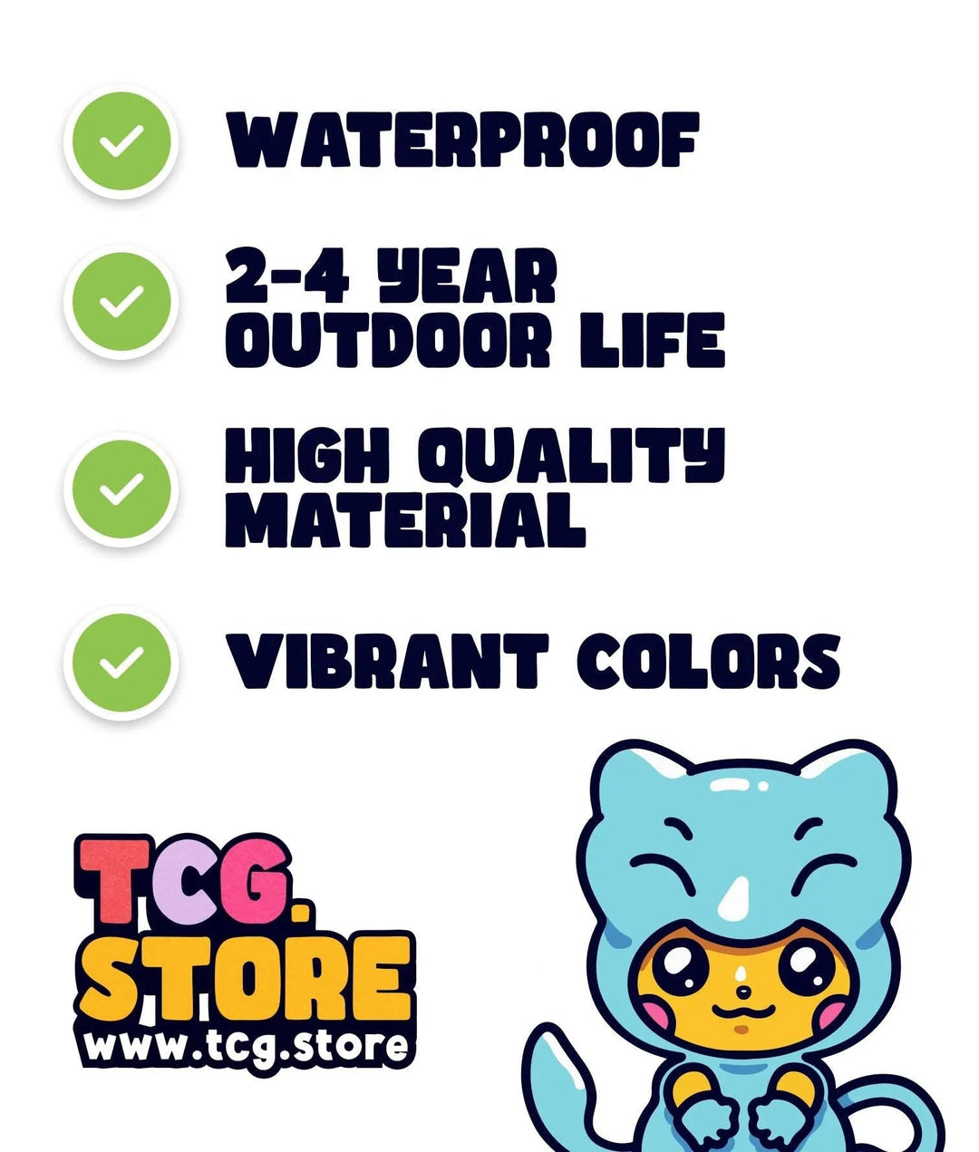Pikachu Poncho: Mew Shining Sticker - TCG.Store - TCGDotStore