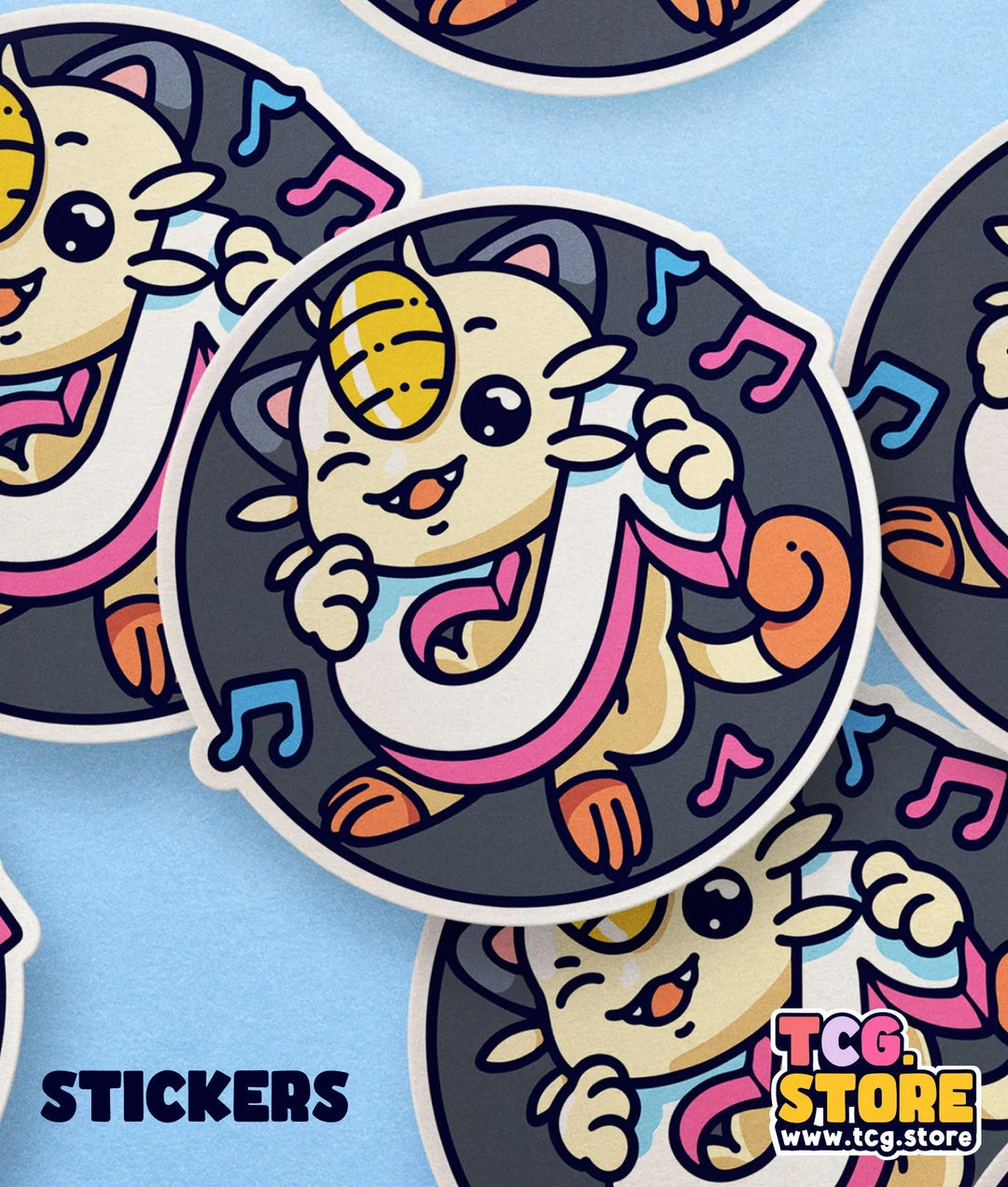 Pokemon Meowth Sticker: Team TikTok - TCG.Store