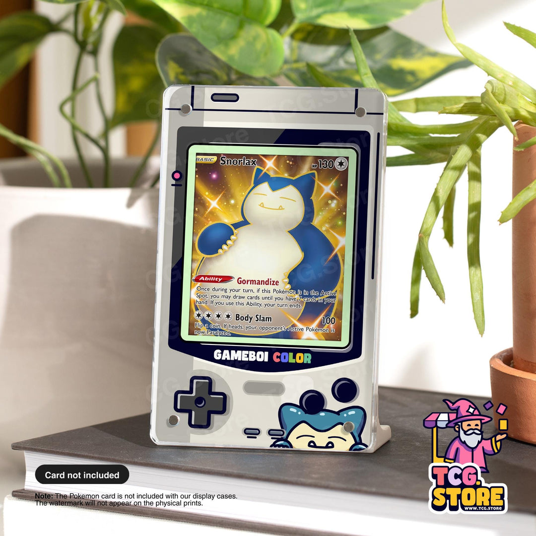 Snorlax Peeking Gray Gameboy Color Pokémon Extended Art Display - TCG.Store - TCGDotStore