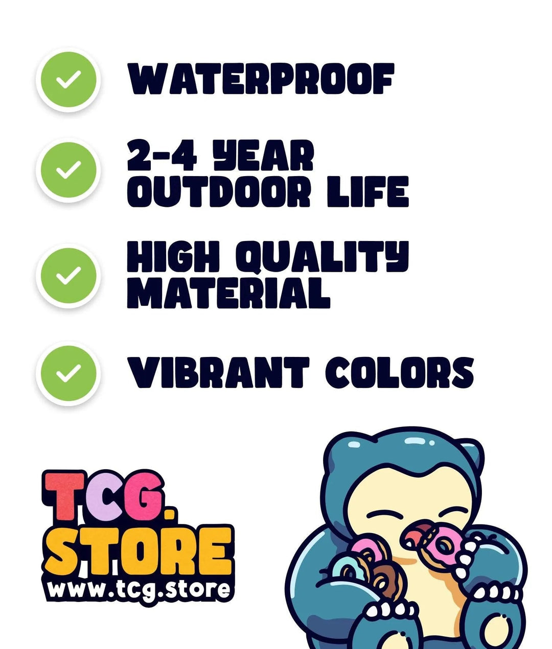 Snorlax Pokemon Donut Sticker - TCG.Store - TCGDotStore
