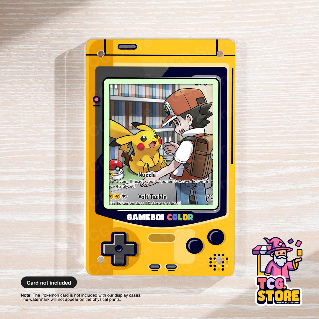 Yellow Gameboy Color Pokémon Extended Art Display - TCG.Store - TCGDotStore