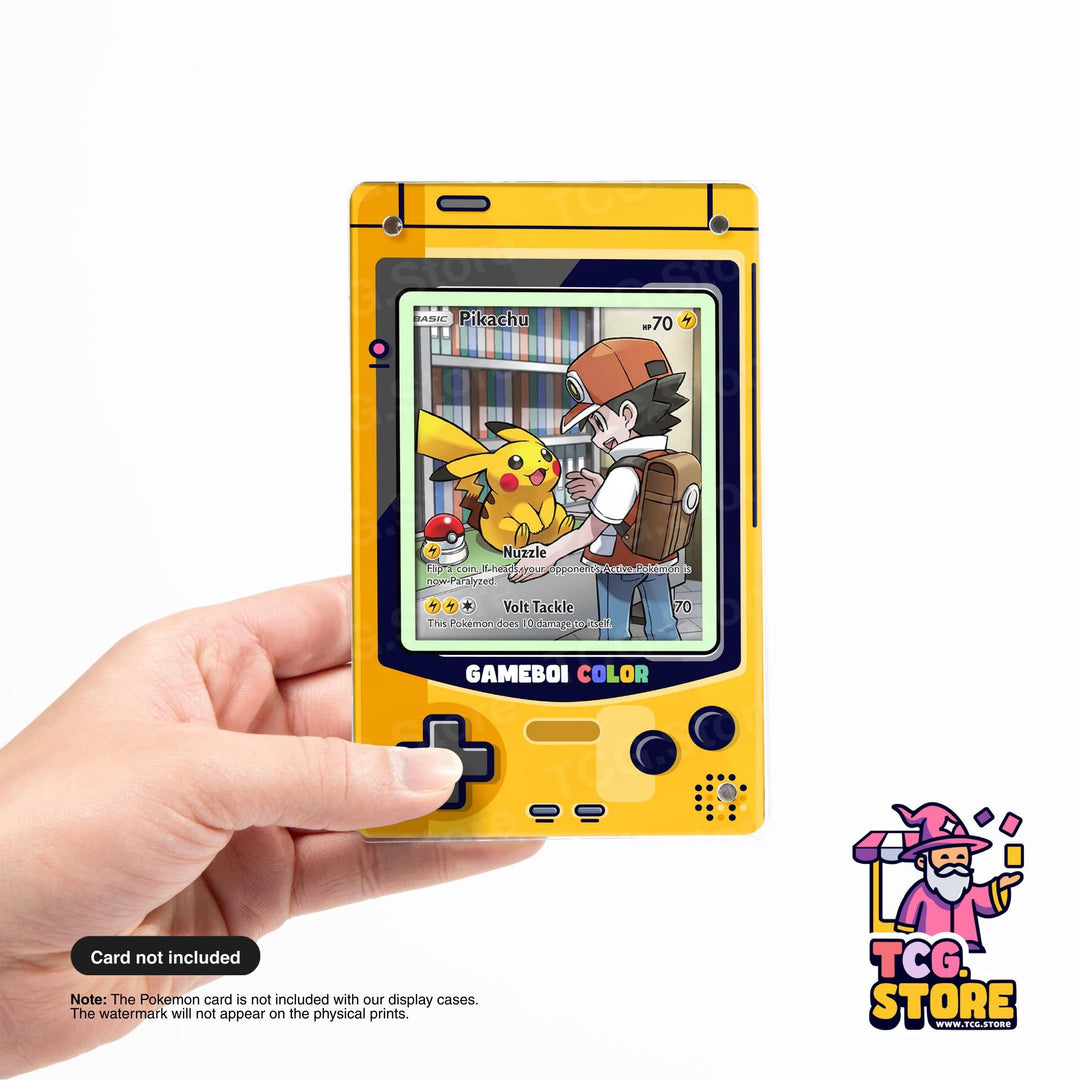 Yellow Gameboy Color Pokémon Extended Art Display - TCG.Store - TCGDotStore