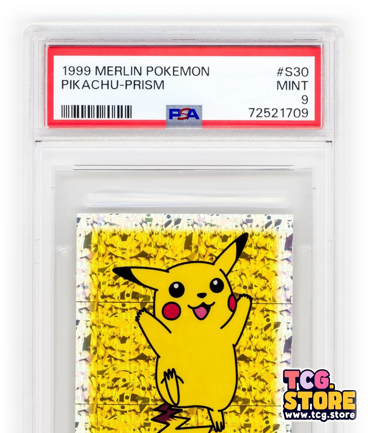 1999 Merlin Pokemon Pikachu #S30 Prism Sticker - PSA 9 - TCG.Store