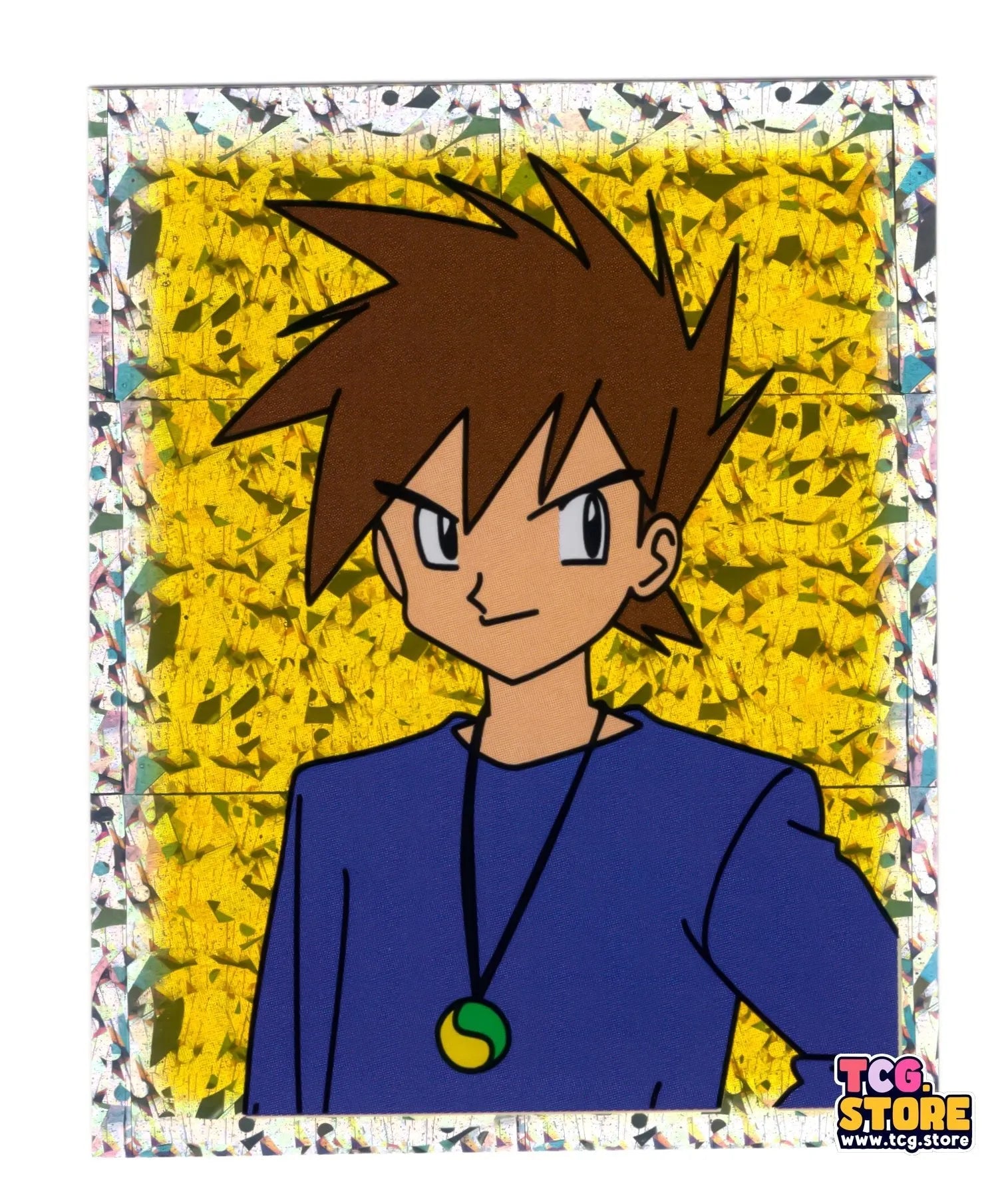 Pokemon 1999 #S31 Gary Oak Gold Glitter Cracked Ice Holo Merlin Sticker - TCG.Store