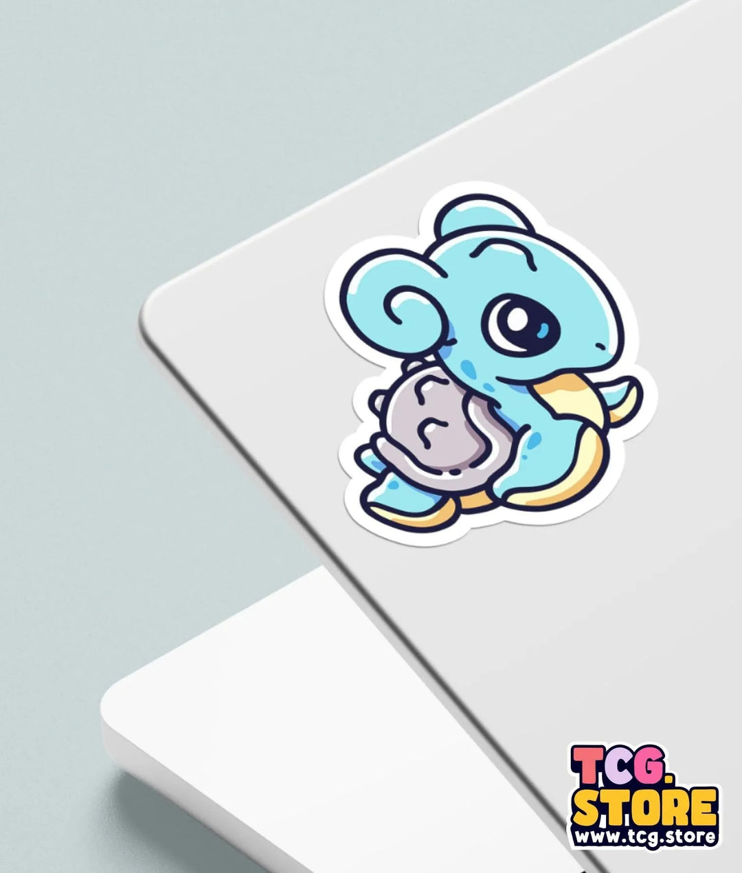a sticker of an elephant holding a ball