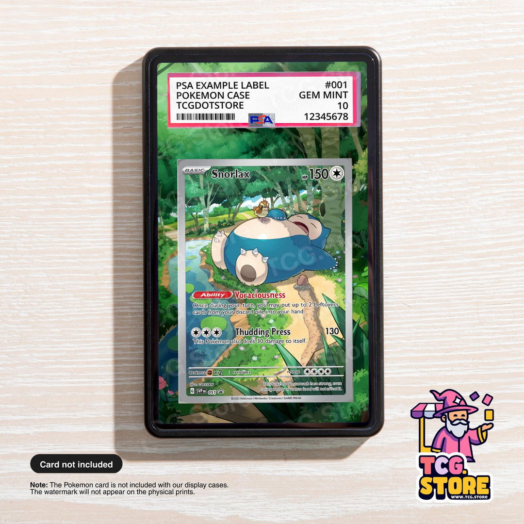 Snorlax 051 | Pokémon PSA / CGC Graded Card Case Extended Artwork Display