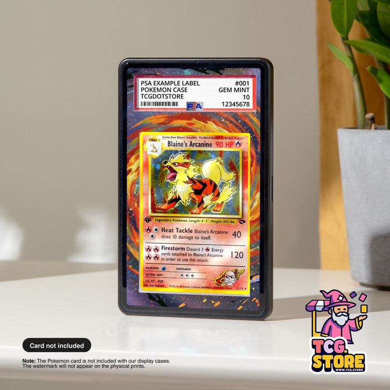 Blaine's Arcanine 1/132 - Gym Challenge | Pokémon Graded Extended Art Display