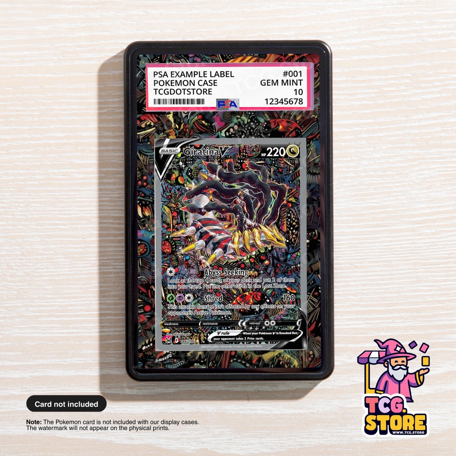 Giratina V 186/196 - Lost Origin | Pokémon Graded Case Extended Artwork Display