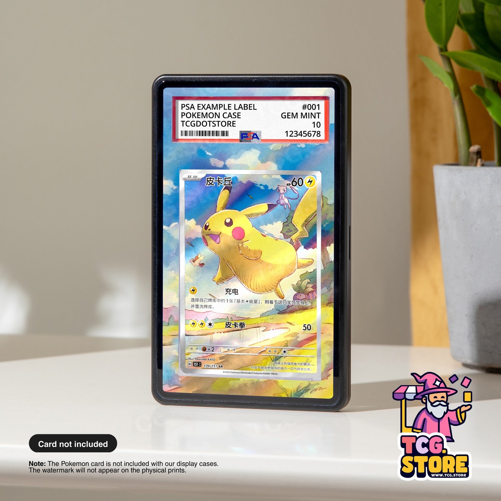 Pikachu 170/151 - Chinese 151 | Pokémon Graded Case Extended Artwork Display