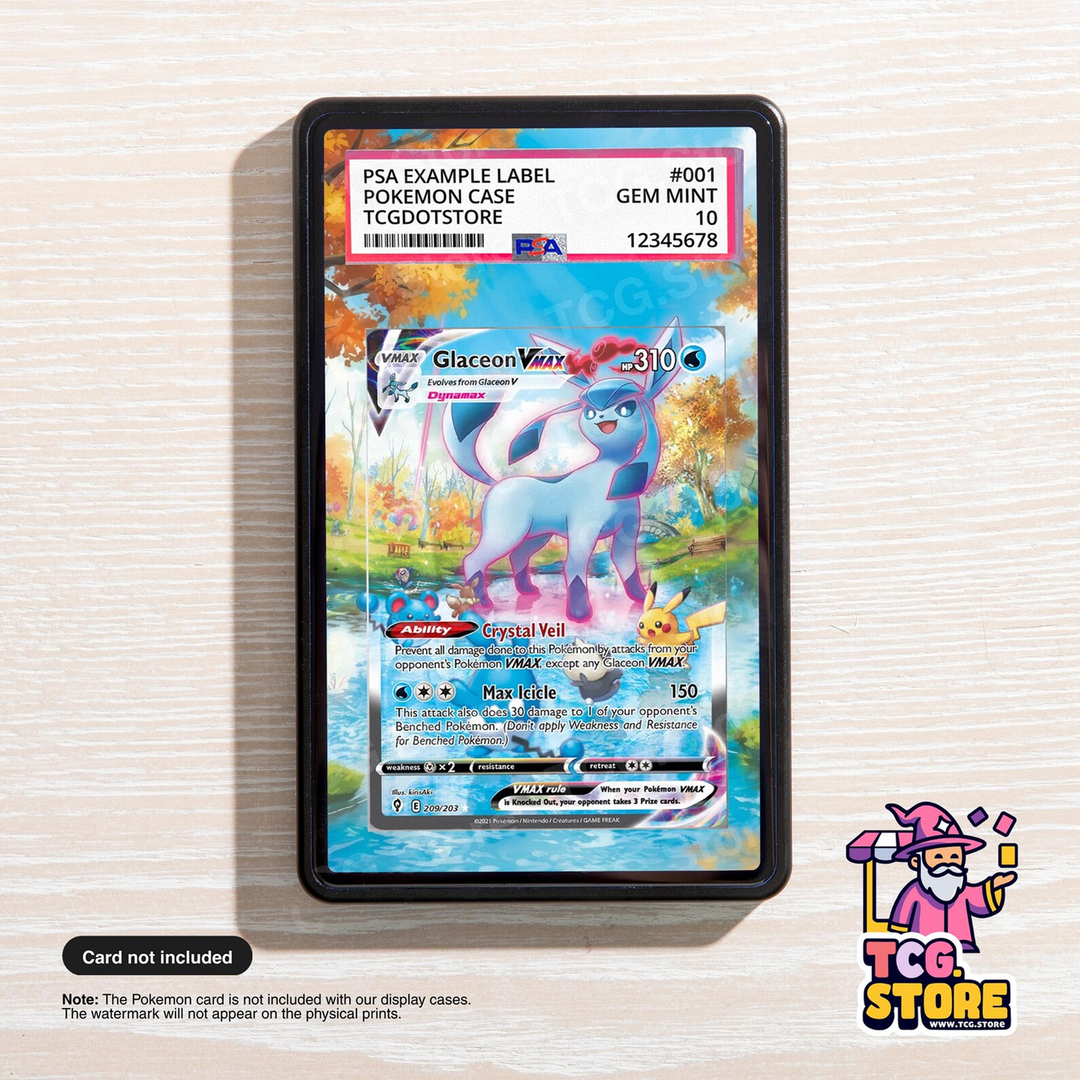 Glaceon VMAX 209/203 | Pokémon PSA/CGC Graded Card Case Extended Artwork Display