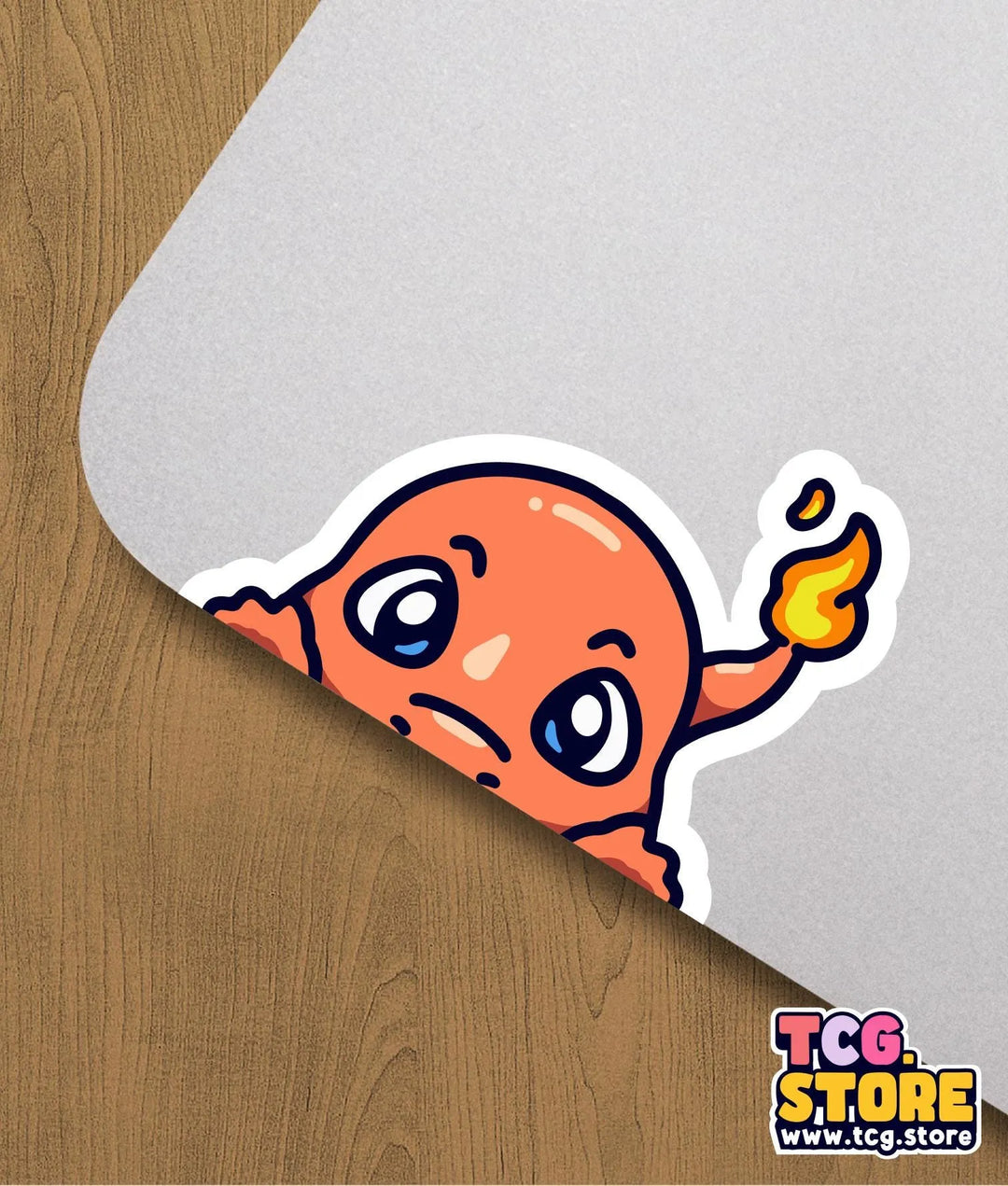 a sticker of a cartoon character holding a cigarette