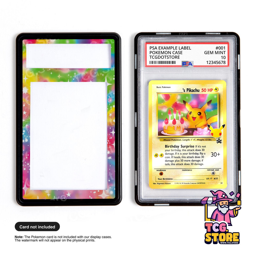Pikachu 24 - Birthday Pikachu | Pokémon PSA / CGC Slab Case Extended Art