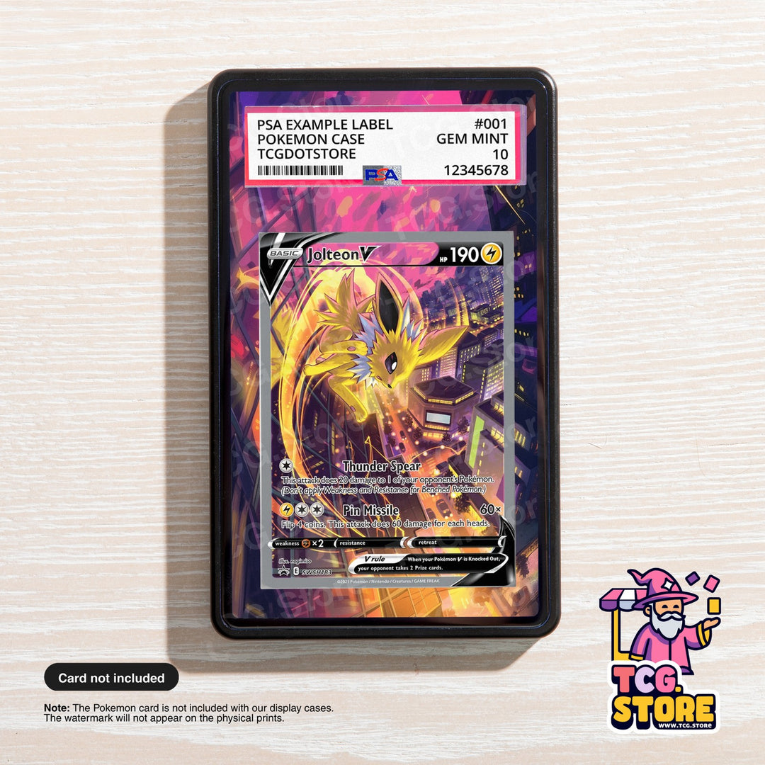 Jolteon V SWSH183 - Sword & Shield | Pokémon Graded Case Extended Art Display