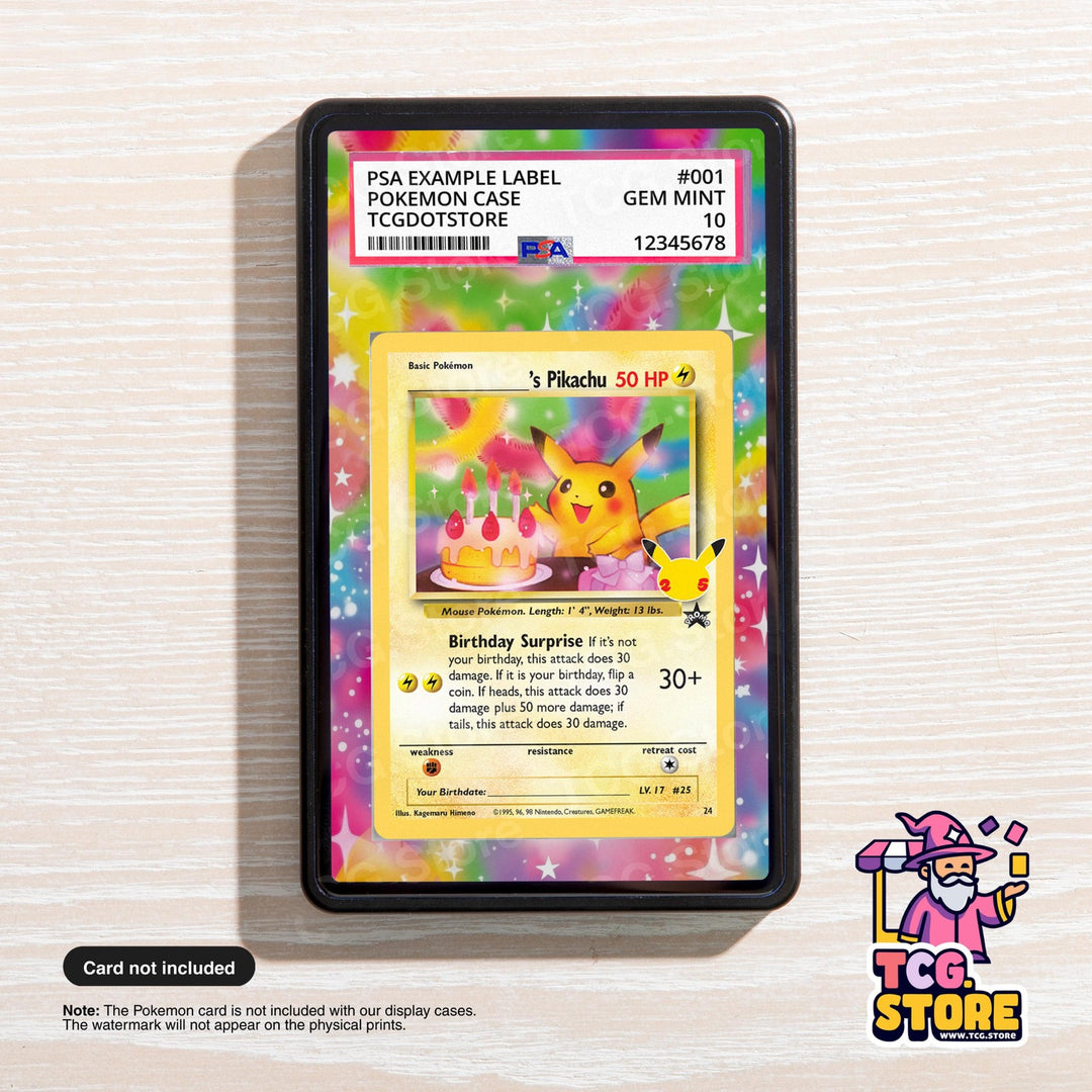 Pikachu 24 - Birthday Pikachu | Pokémon PSA / CGC Slab Case Extended Art