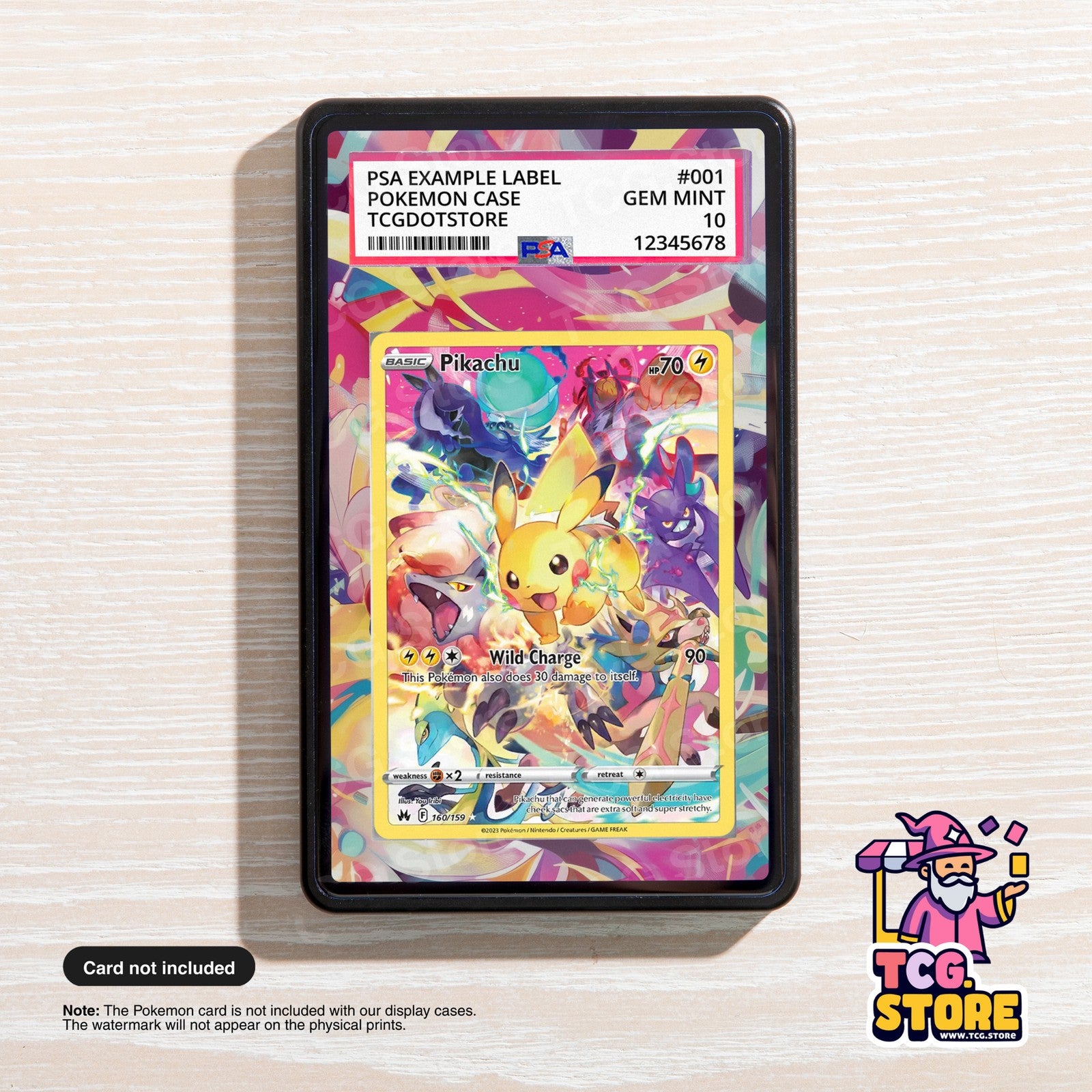 Pikachu Secret 160/159 - Crown Zenith | Pokémon Graded Extended Artwork Display